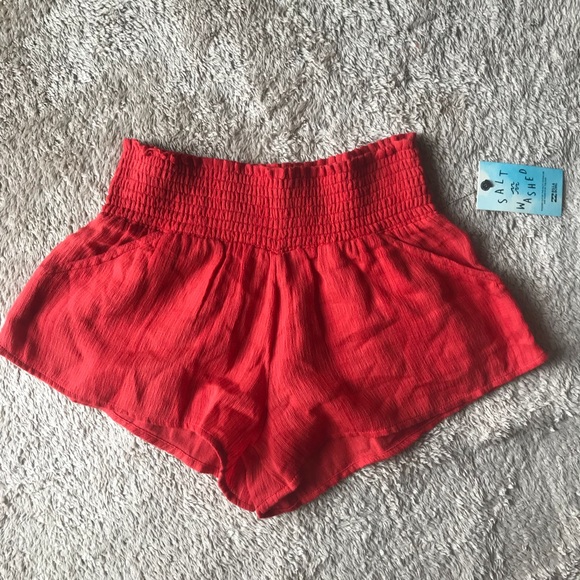Billabong Pants - NWT High Waisted Red Beach Shorts